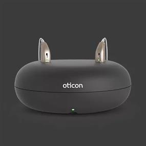 Oticon Opn S solution that you recharge at night for a full day of hearing